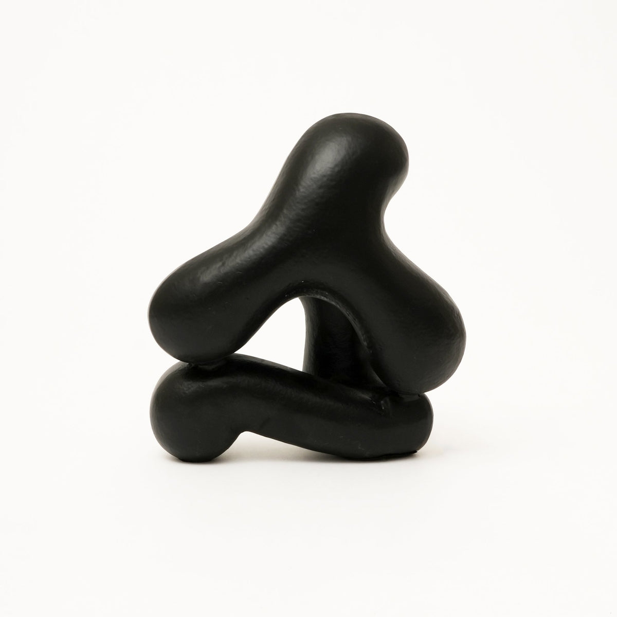 Abstract aluminium tafelbeeld – zwart