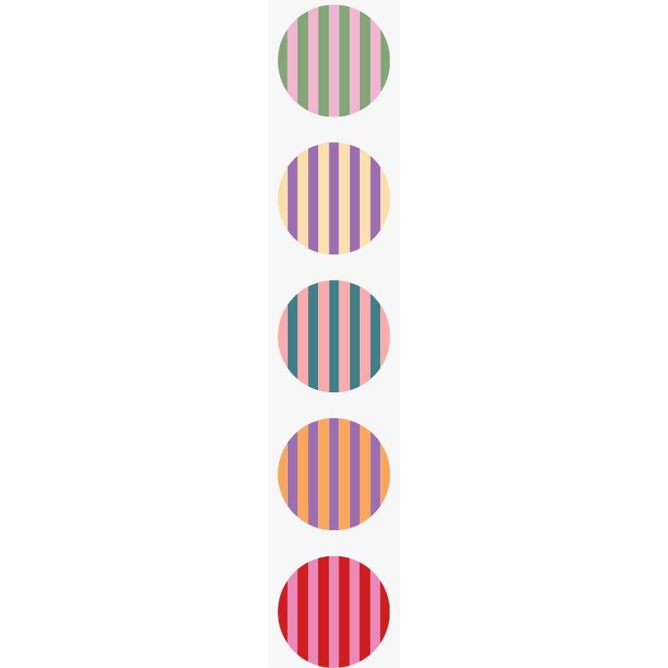 Etiketten - Stripes - Mix - 250 Stuks