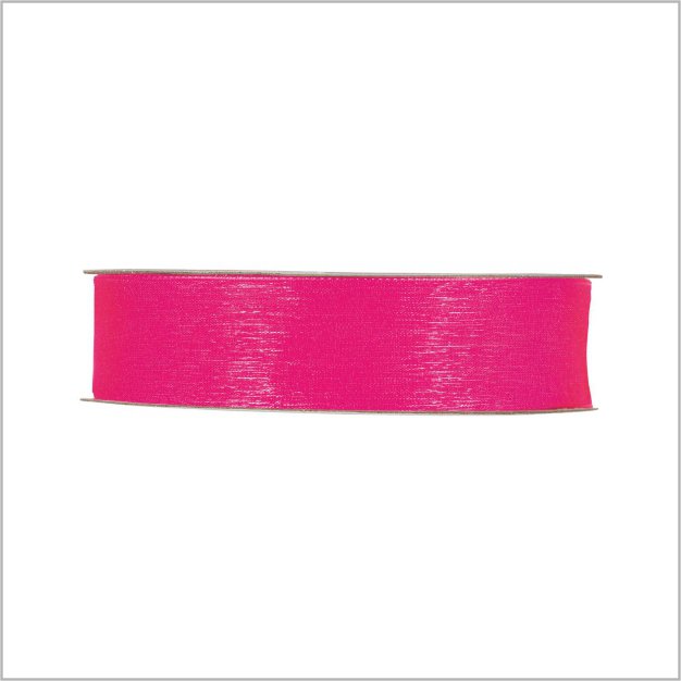 Organza lint – neon geel roze oranje – 25mm x 50 meter