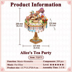 Tonecheer, Muziekdoosje, DIY 3D Houten Puzzel, Alice's Tea Party, TQ073, 13,7x13,2x20,9cm