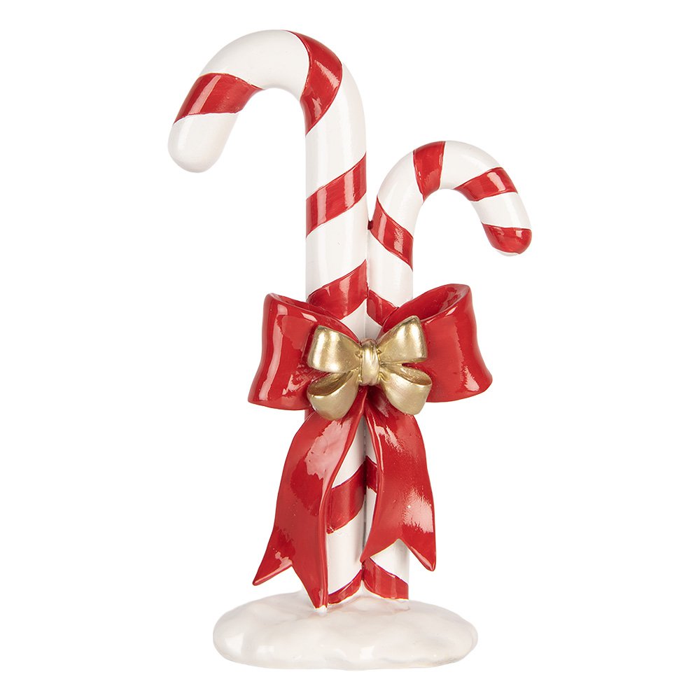Kerstdecoratie Beeld Zuurstok 16x8x26 cm Rood Kunststof