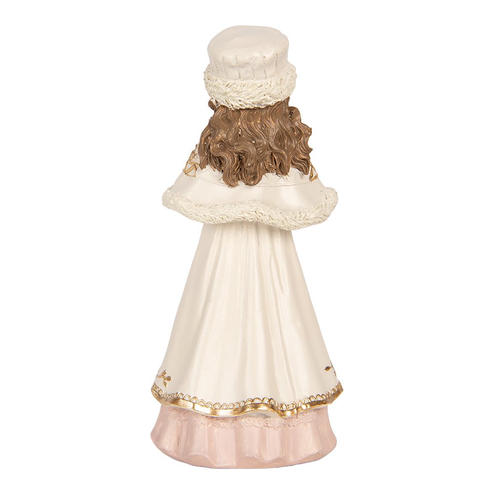 Kerstdecoratie Beeld Kind 8x7x17 cm Beige Kunststof