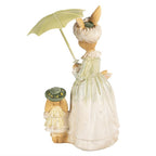 Beeld Konijn 21 cm Bruin Groen Polyresin