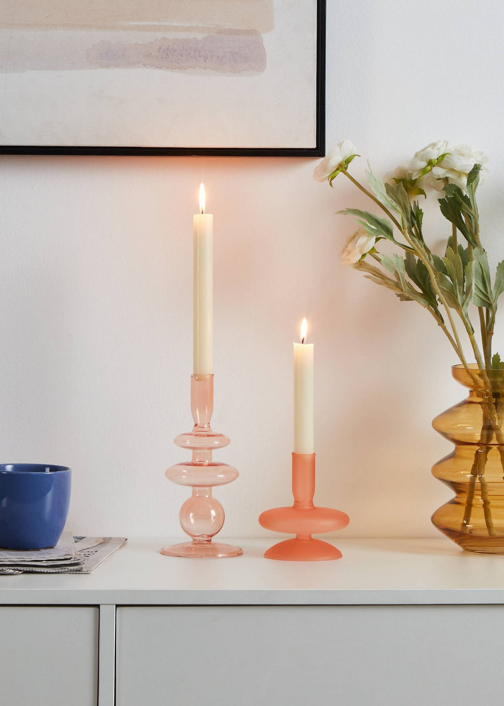 Candlestick Molume Roze 10x12cm