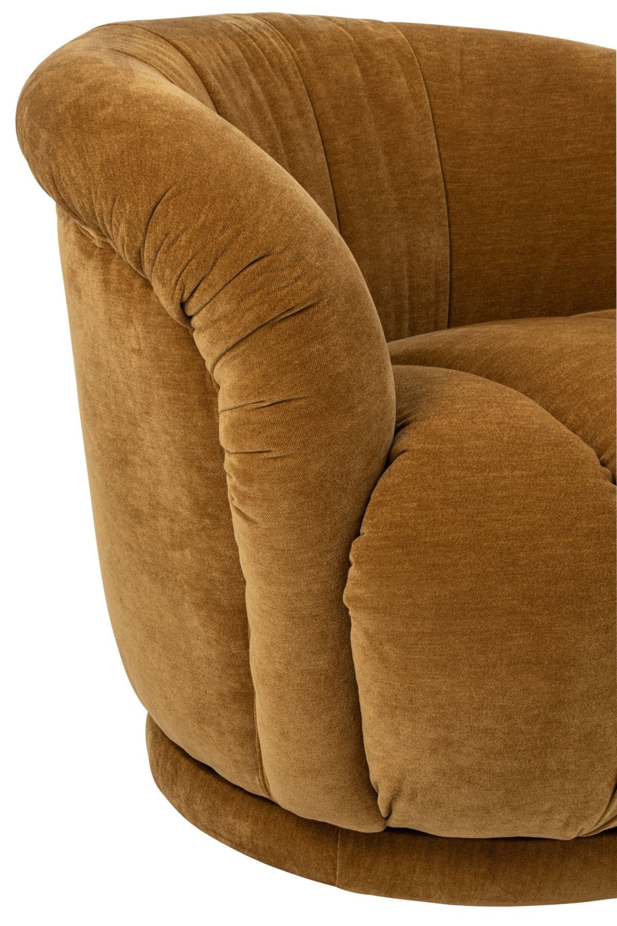 J-Line Draaibare fauteuil - multiplex/stof - mosterdgeel