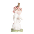 Decoratie Beeld Konijn 15 cm Wit Roze Kunststof