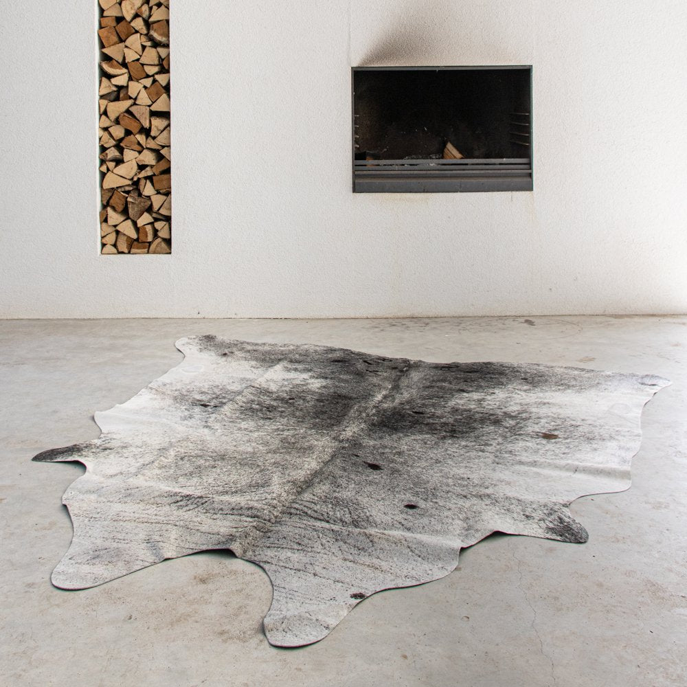 Vloerkleed koe spikkel zwart 250cm