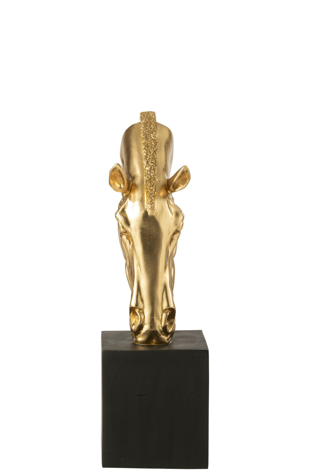 J-Line figuur Paard Op Voet - polyresin - goud/zwart - S