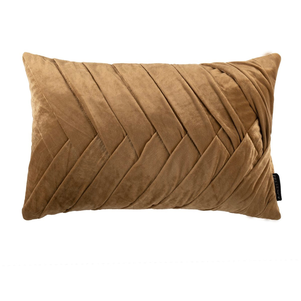 Folded kussen goud 30x50cm