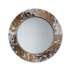 Spiegel rond standaard koe bruin/wit 25cm*