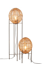 J-Line vloerlamp Op Frame - metaal/rotin - naturel- LC