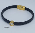 Shorty leren armband 24K verguld