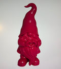 Polyresin kabouter hart fuchsia