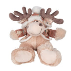 Knuffel Rendier 21x22x22 cm Bruin Pluche