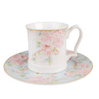 MOK 414 ML Wit Roze Porselein Bloemen Theemok
