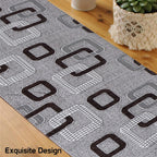 Tafelloper | Eetkamerkatoenen jacquard met kwastjes | 33x200cm