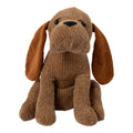 Deurstopper hond quilted bruin 20x17x27cm