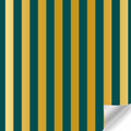 Papierrol - Strepen (Goud Groen) - 50cm x 100 meter