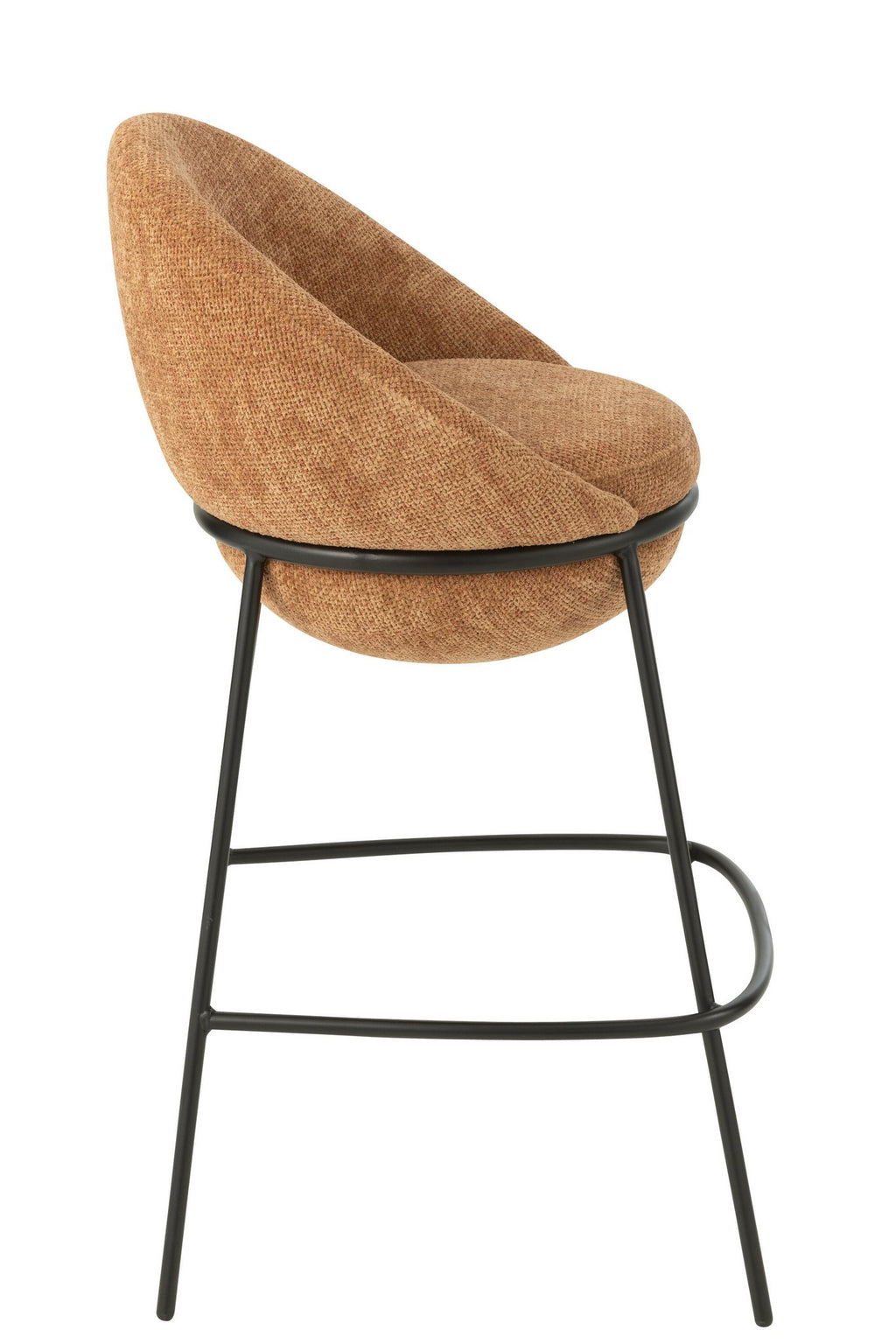 J-Line barkruk - ijzer - terracotta/zwart