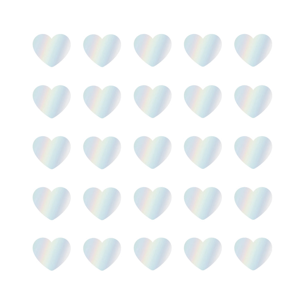 Multicolor Hearts cadeaustickers op rol - 500 stuks
