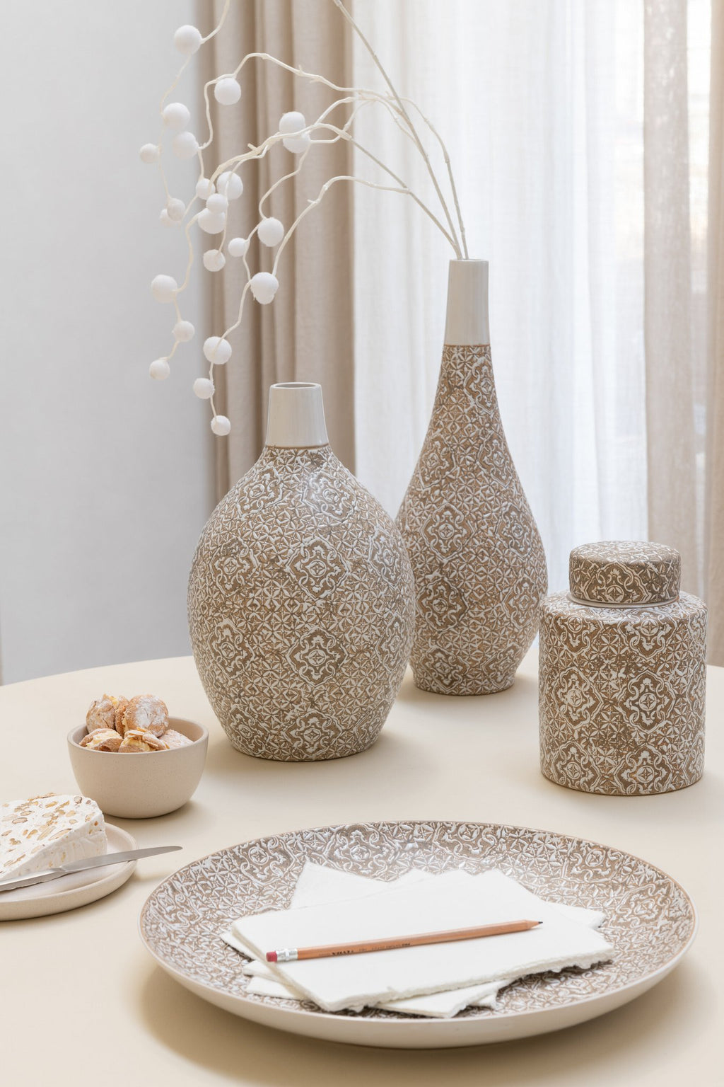 J-Line kom Marie - keramiek - creme - small
