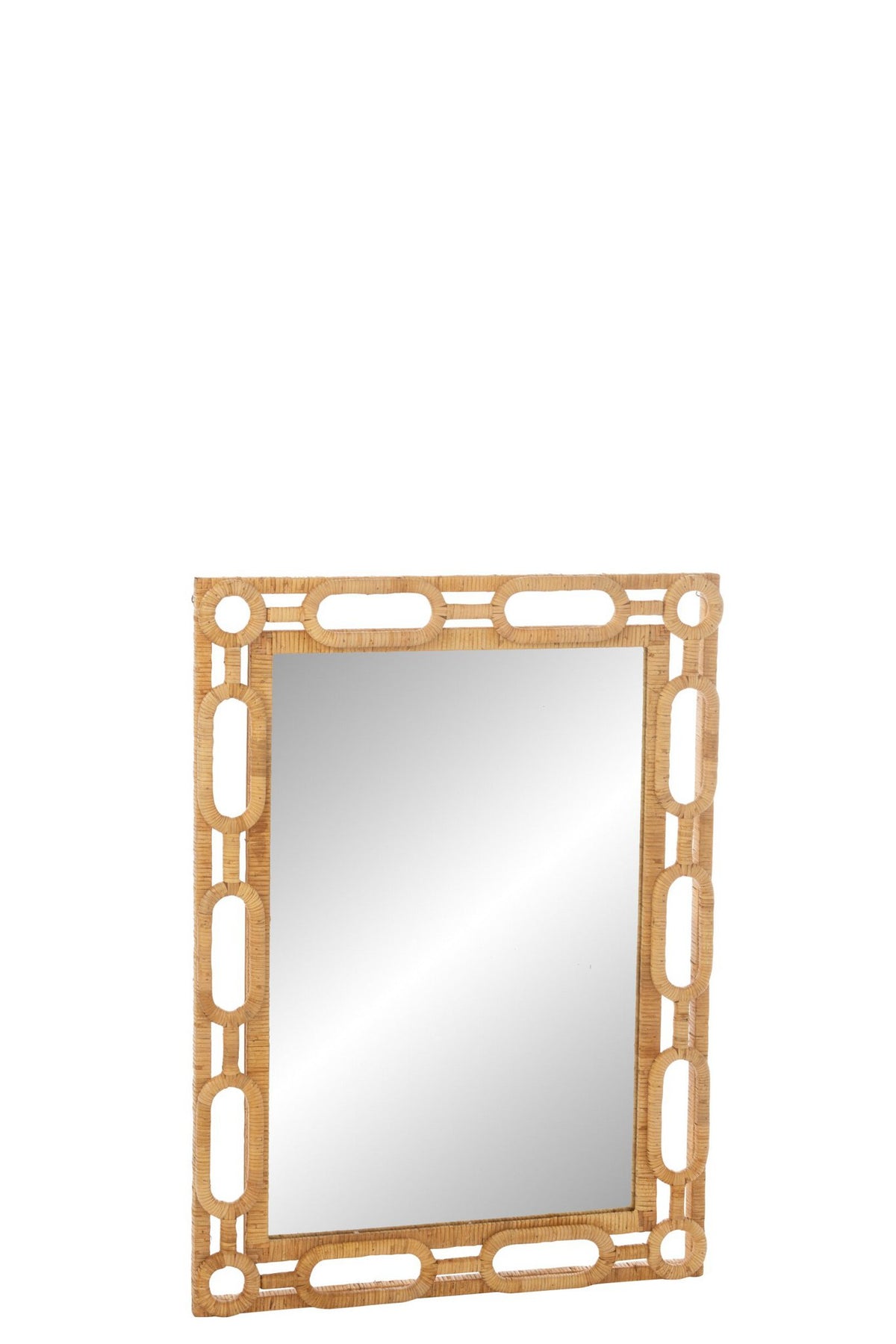 J-Line spiegel Ring - hout - naturel - S
