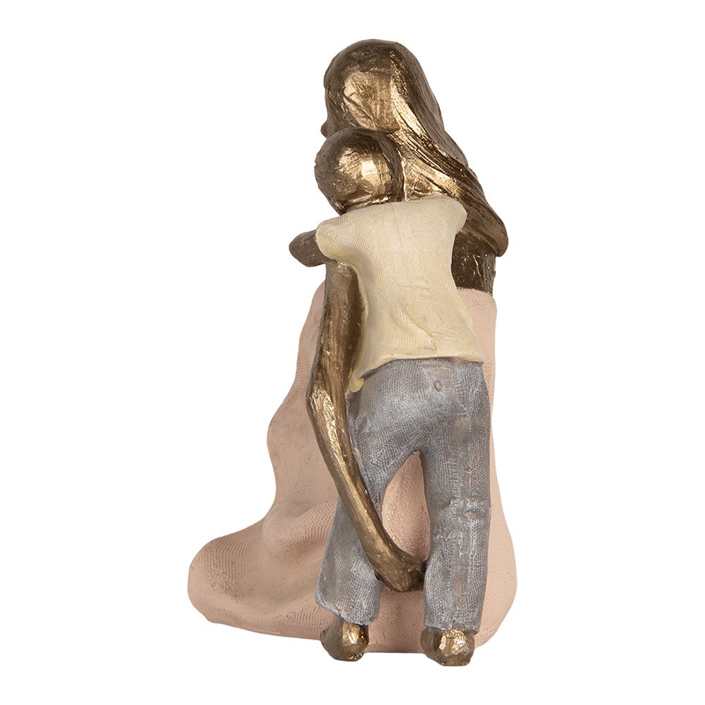 Decoratie Beeld Vrouw 23x9x16 cm Goudkleurig Kunststof