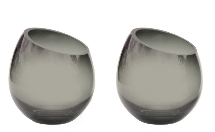 Waxinelichthouder - Moho grey (set van 2 stuks)