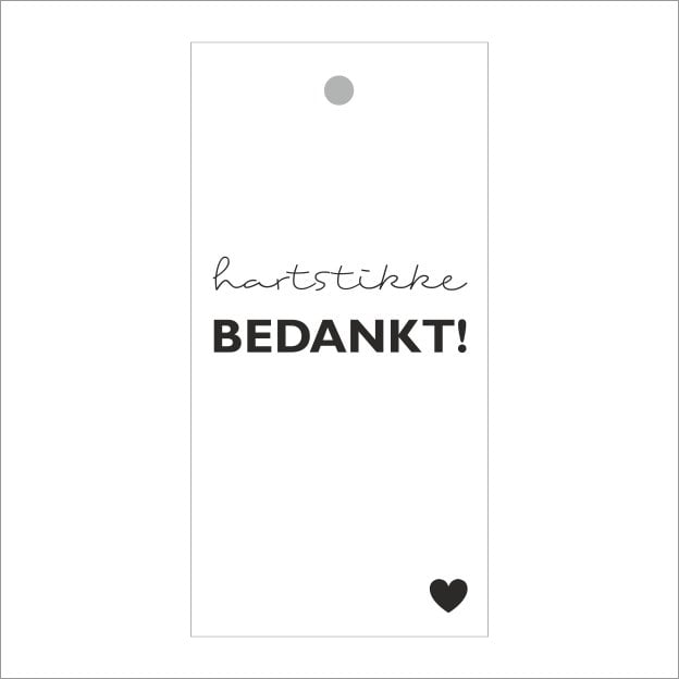 Cadeaukaartjes - Hartstikke bedankt - 20 stuks