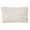 Dutch Decor Zaya - Kussen 30x50 cm - Imitatiebont look - Sneeuwwitje - Wit
