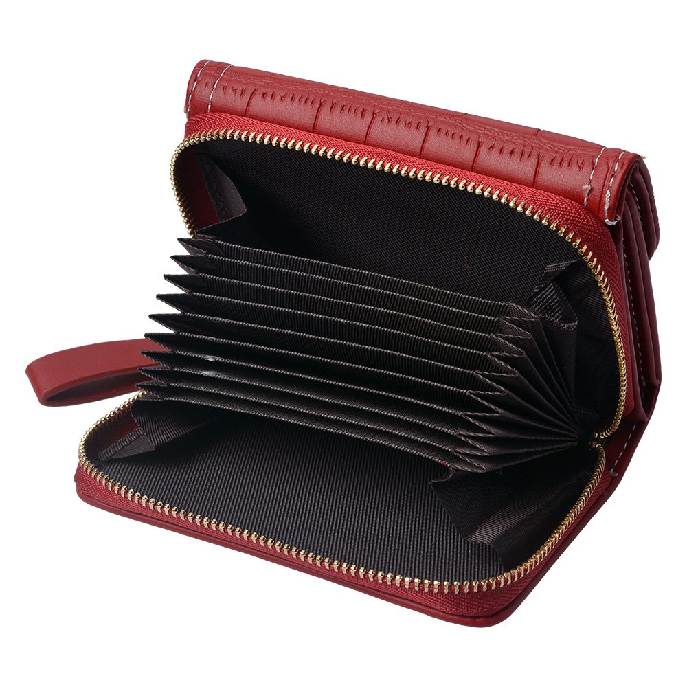 Portemonnee 11x9 cm Rood Kunstleer