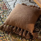 Dutch Decor Ruby - Kussen 45x45 cm Tabaksbruin - bruin