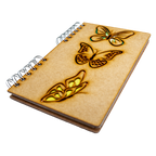 Duurzaam Houten Notitieboek – Komoni – Butterflies – Gerecycled papier