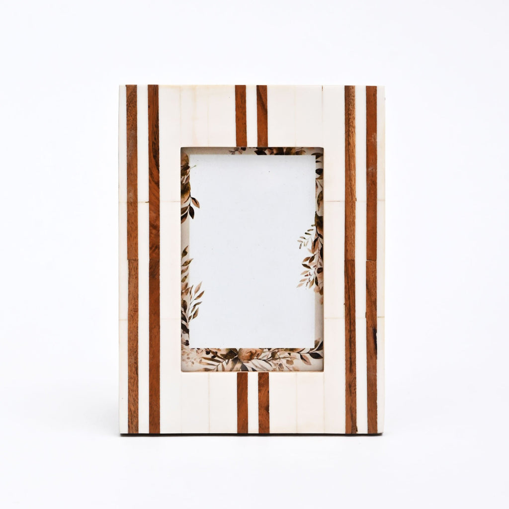 Moderne gestreepte fotolijst van hars - Elegant meerkleurig decor
