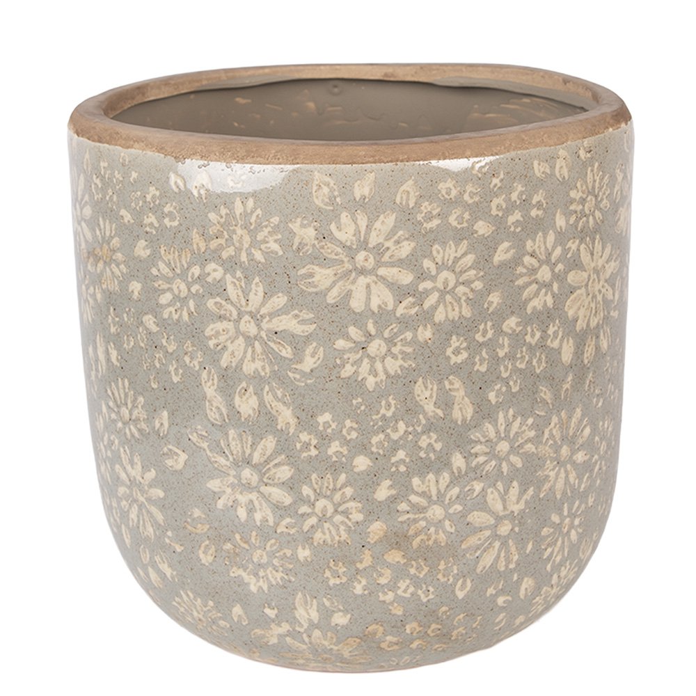 Bloempot Ø 20x19 cm Grijs Keramiek