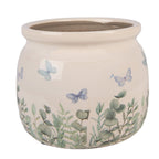 Bloempot Beige Keramiek Vlinders
