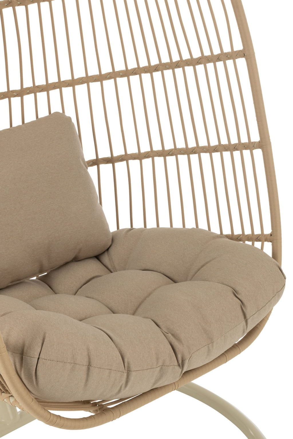J-Line Hangstoel Egga Metaal/Koord Beige