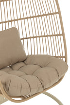 J-Line Hangstoel Egga Metaal/Koord Beige