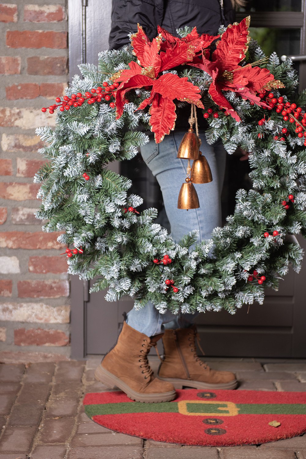Kersthanger Ø 11x40 cm Koperkleurig IJzer Kerstbal