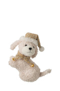 J-Line Hangende hond - polyester - lichtbeige