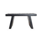Mangohouten kruk/bijzettafel zwart