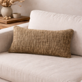 Grijs getextureerd lumbaal katoenen kussen 60x35 cm