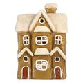 Waxinelichthouder Huis 23x15x33 cm Bruin Keramiek