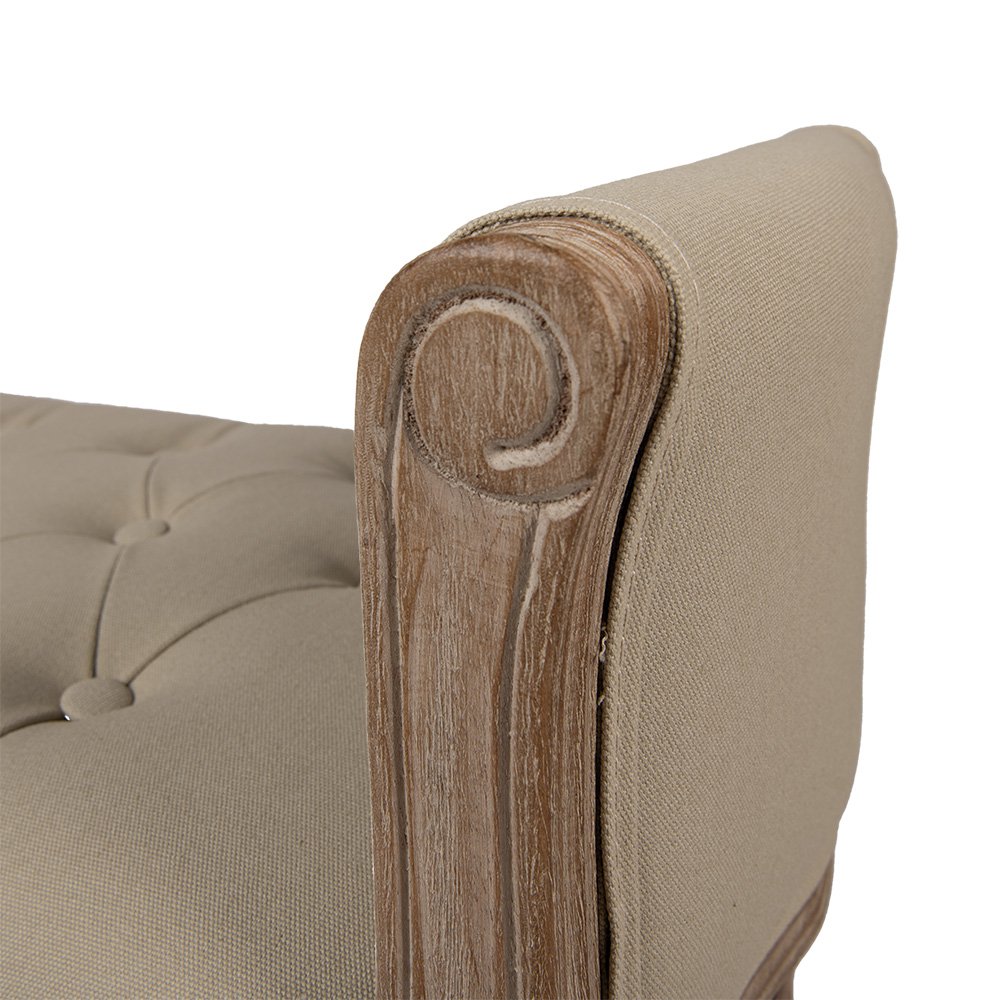 Bankje 113x44x60 cm Bruin Beige Hout