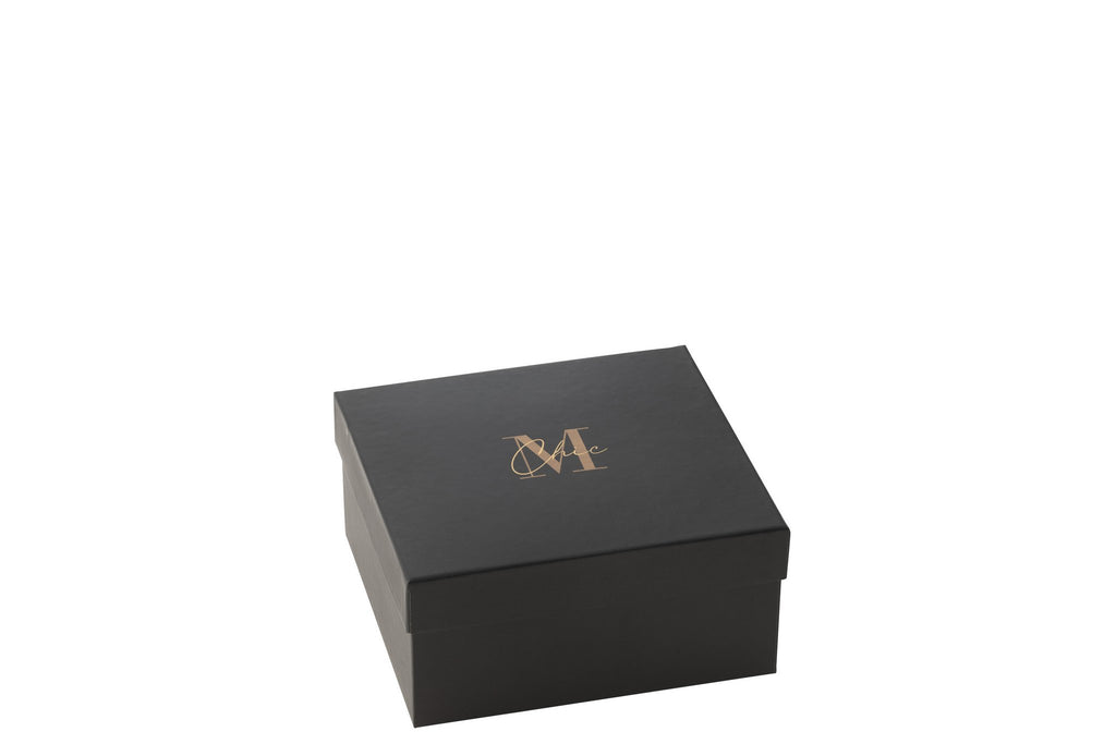 J-Line geurkaars M-Chic - Oud&Amber - glas - goud - 20U - doos van 4