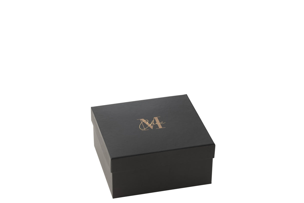 J-Line geurkaars M-Chic - Oud&Amber - glas - goud - 20U - doos van 4
