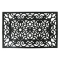 Deurmat 60x40 cm Zwart Rubber