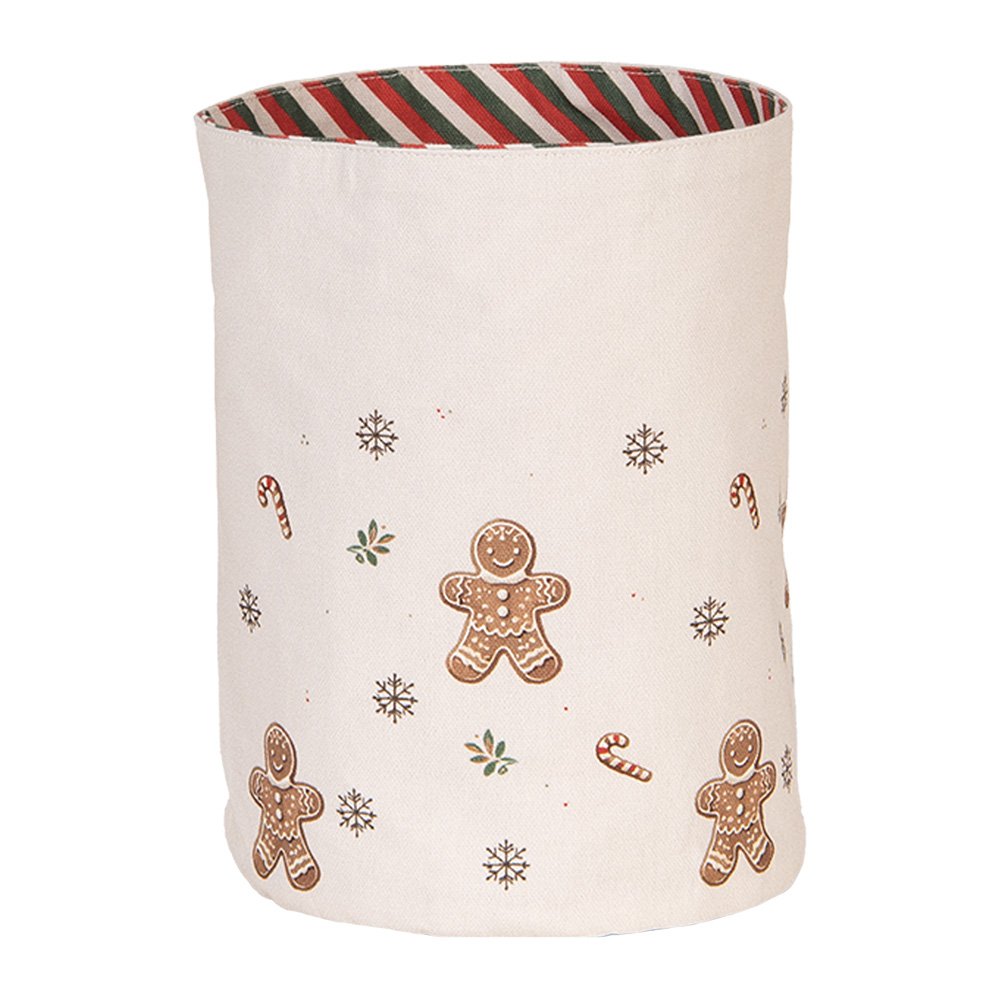 Broodmand Ø 15x16 cm Beige Katoen Gingerbread man