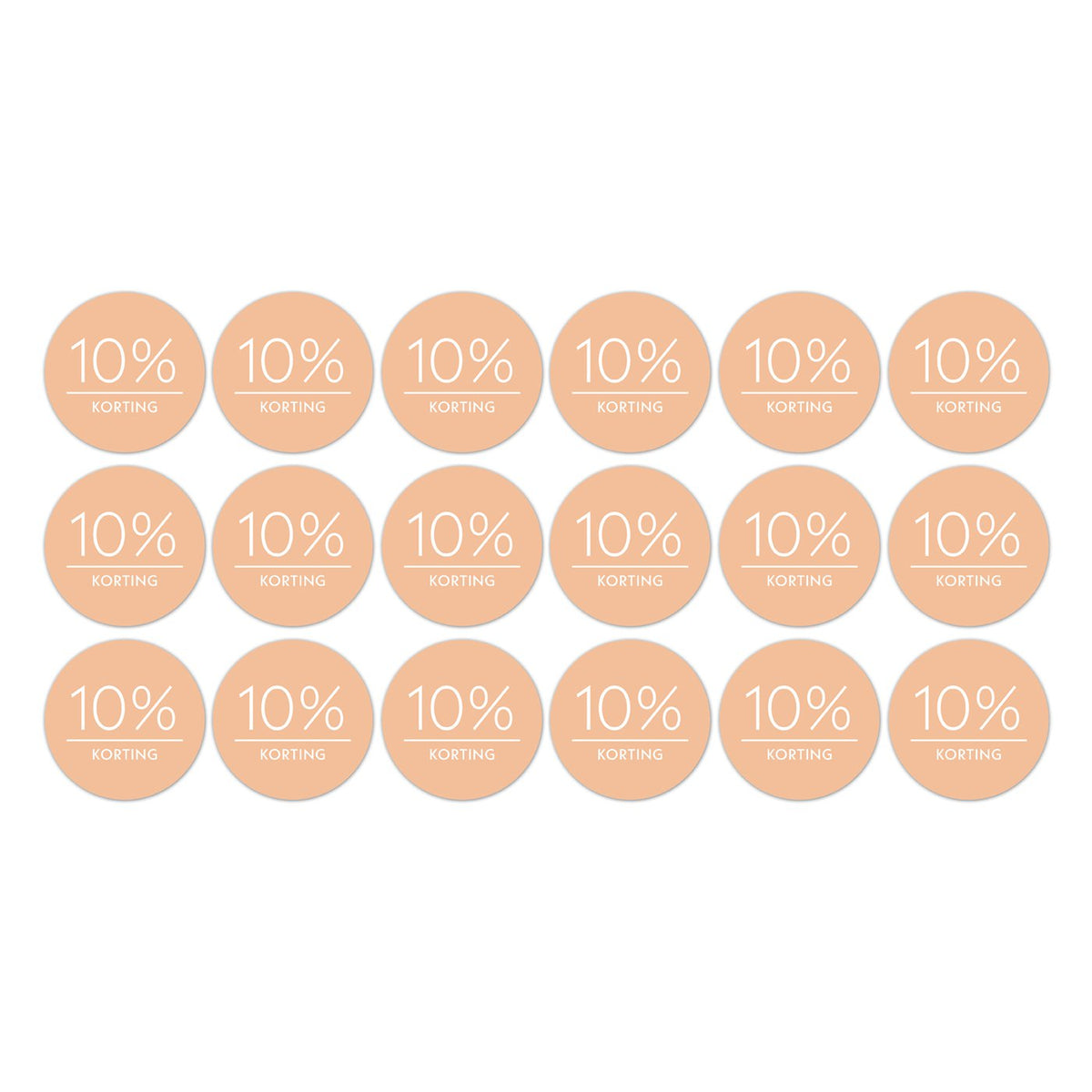Kortingsstickers op rol - 500 stuks