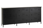 J-Line kast Cade - ijzer - zwart